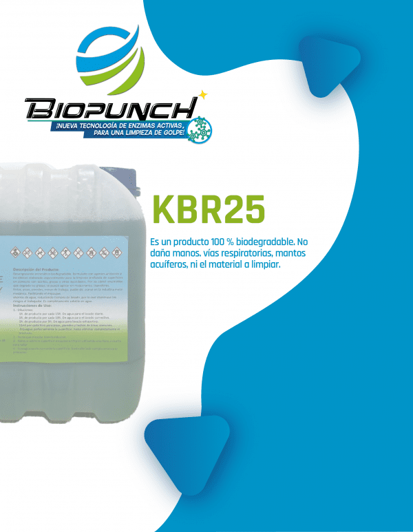KBR25. Desengrasante enzimático biodegradable